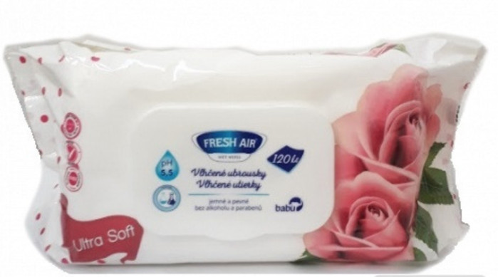 chi tiết Fresh Air Dětské vlhčené ubrousky 120ks Pink Rose