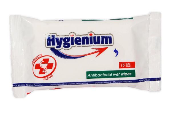 chi tiết Hygienium antibakteriální vlhčené ubrousky (15ks)