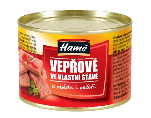 detail HAMÉ 180g Vepřové ve vlastní šťávě (10)