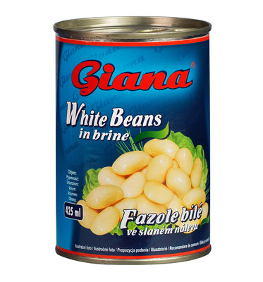 detail Giana fazole 425ml bílé EO ve slaném nálevu