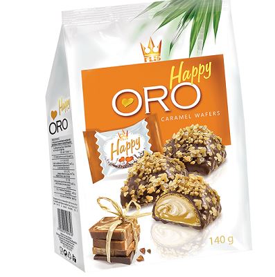 chi tiết Happy Oro Caramel wafers 140g (10)
