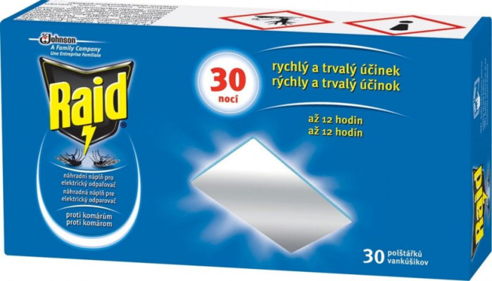 detail Raid elektrický suchý polštářek s náplní 30ks