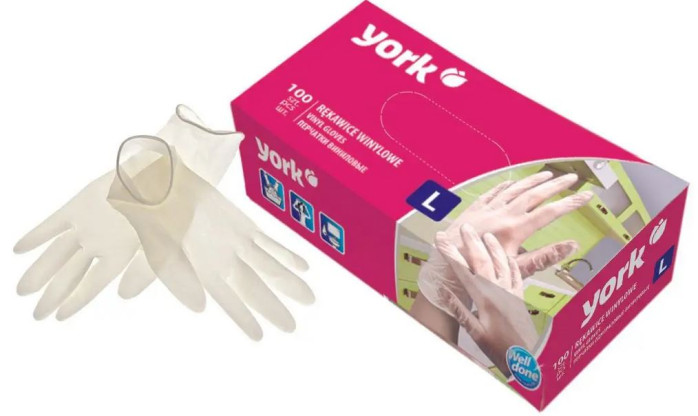 detail York jednorázové rukavice 100ks L