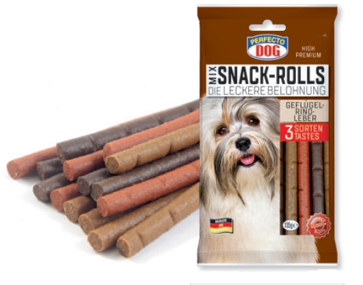 detail Perfecto Dog Tyčinky MIX Kuřecí+hovězí+játra 15ks 135g (14)