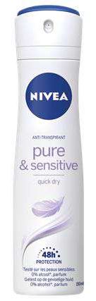 detail Nivea deosprej 150ml Pure & Sensitive (6)