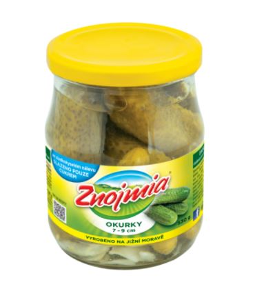 detail ZNOJMIA Okurky 7-9cm 530g