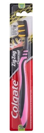 detail Colgate zubní kartáček Zig Zag Medium charcoal 12ks