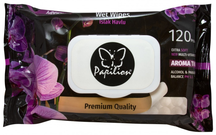 chi tiết Papilion vlhčené ubrousky aromatherapy 120ks klip