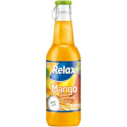detail RELAX víčko 0,25l sklo Mango ovocný nápoj (24)