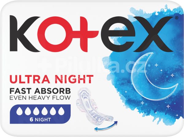 chi tiết Kotex ultra night 6ks fast absorb - vložky