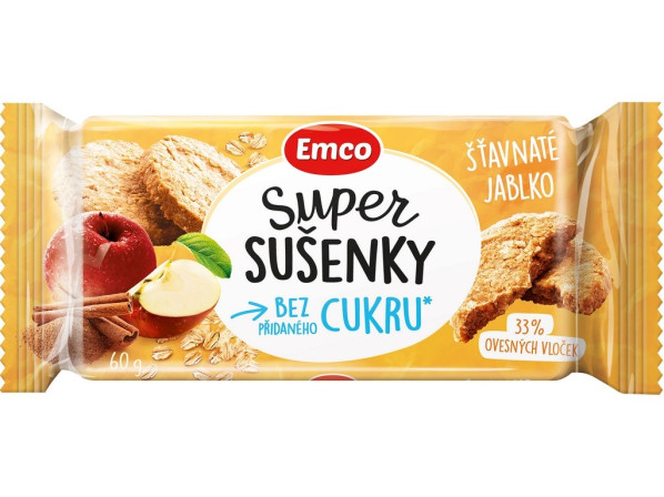 detail EMCO Super sušenky 60g B24 jablko a skořice (24)