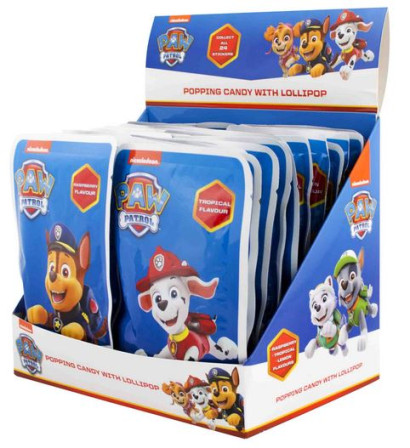detail Paw Patrol popping candy + lollipop 15g lízátko (36)