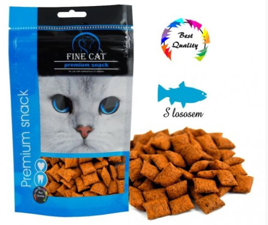 chi tiết Fine cat Doypack 80g - Losos Plněné polštářky (14)