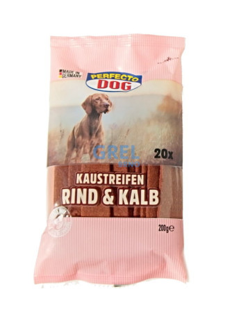 detail Perfecto Dog Masové plátky Hovězí+Telecí 20ks 200g (10)