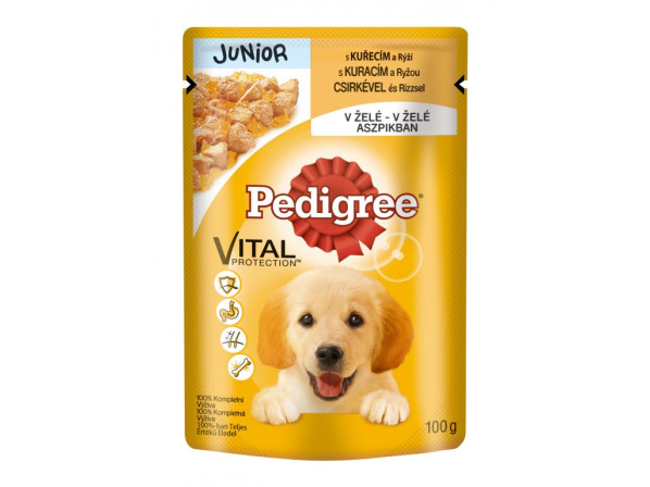 detail Pedigree kapsa 100g Junior kuřecí s rýží v želé