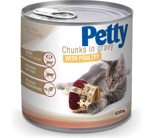 chi tiết Petty konzerva pro kočky 830g s drůbežím (8)