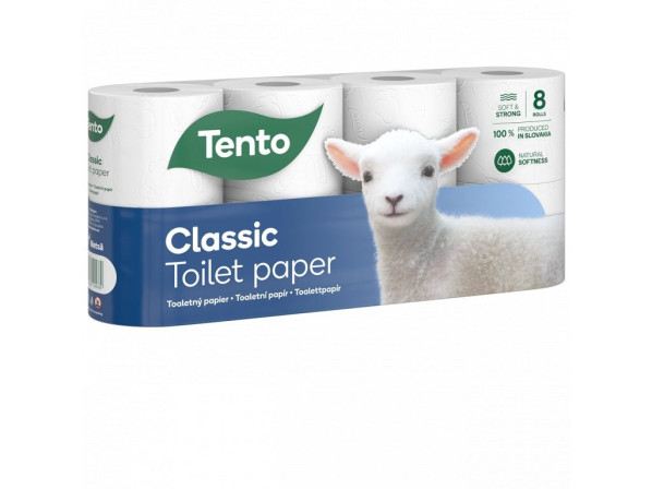 detail TENTO toaletní papír 8rolí 3vrstvý Ellegance classic (bal/7ks)