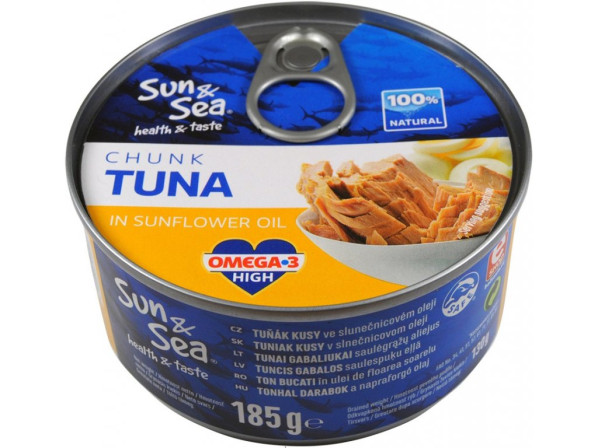 detail SUN SEA 185g Tuňák řezy v slunečnicovém oleji (24)