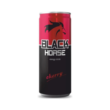 detail Black horse energy 0,25L plech Cherry (24)
