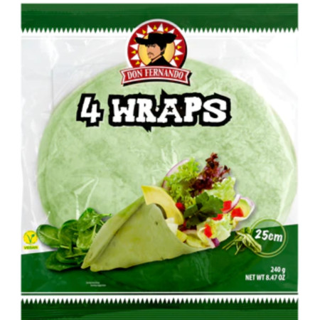 chi tiết Don Fernando Tortilla 250g 4ks Wraps špenátové (4x25cm) (20)