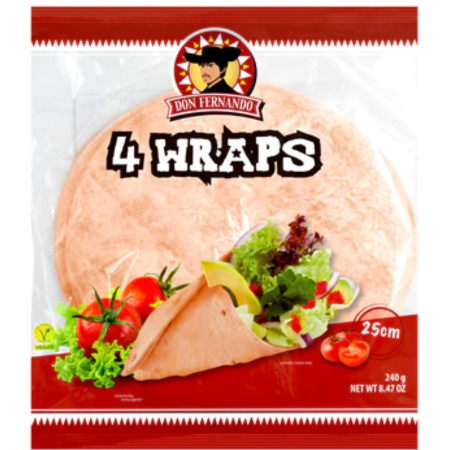 chi tiết Don Fernando Tortilla 250g 4ks Wraps rajčatové (4x25cm) (20)