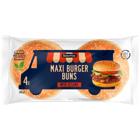chi tiết Maxi Burger Buns se sezamem 4ks BakerVille (7)