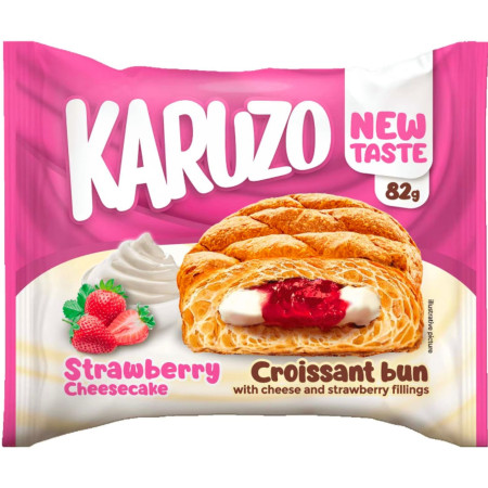 chi tiết Karuzo Croissant Bun 82g Strawberry Cheesecake (24) Trvan. 05/07/2025