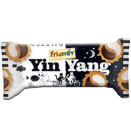 detail Friendy Yin Yang sušenky 200g s náplní Kokos a Kakao (16)