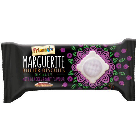 detail Friendy Marguerite sušenky 150g s náplní Černý Rybíz (16)