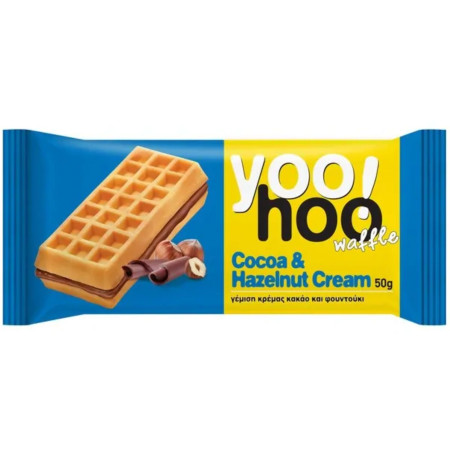 detail Yoo Hoo! Waffle 50g kakao a lískový oříšek (12)