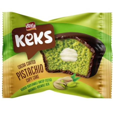 detail Bifa Keks Pistachio cupy cake 45g jemné pečivo (24)