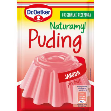 detail Dr. Oetker Naturamyl Puding v prášku Jahoda 37g (40)