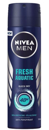 detail Nivea deosprej 150ml MEN Fresh Aquatic (6)