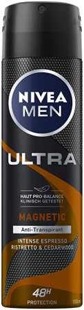 detail Nivea deosprej 150ml MEN Ultra Magnetic (6)