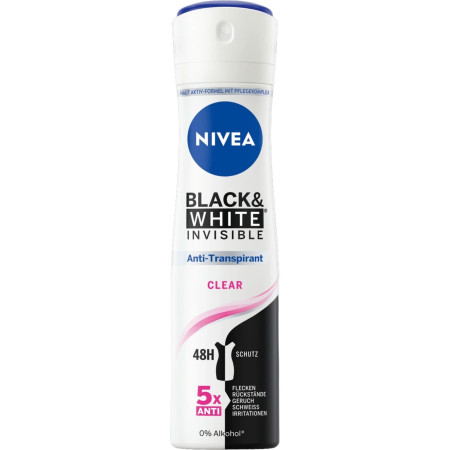 chi tiết Nivea deosprej 150ml Invisible Black & White Anti-Transpirant Clear (6)