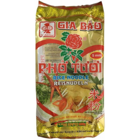 detail GIA BAO Rýžové nudle 500g 5mm zelený obal (PHO TUOI BONG HONG)