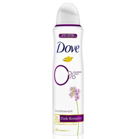 detail Dove deosprej 150ml 0% ALU Kirschblutenduft / Květ třešně (6)