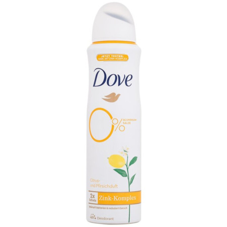 detail Dove deosprej 150ml 0% ALU Citrus und Pfirsichduft / Citrus Broskev (6)