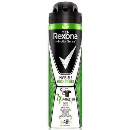 detail Rexona deosprej 150ml MEN Invisible Fresh Power (6)