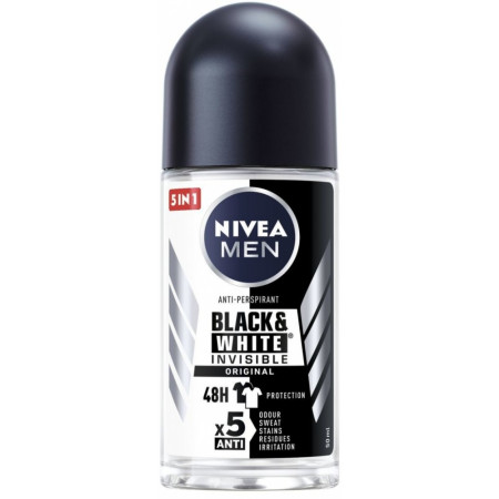 detail Nivea roll on 50ml pánský Black a White Invisible (Original) (6)