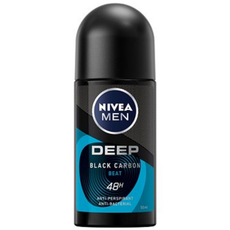 detail Nivea roll on 50ml pánský Deep Black Carbon (Beat) (6)
