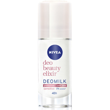chi tiết Nivea roll on 40ml dámský BEAUTY ELIXIR - Deomilk Sensitive (12)