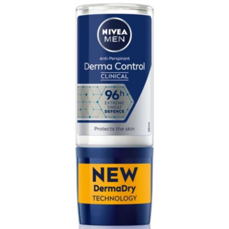 detail Nivea roll on 50ml pánský - Derma Dry Control AP (6)