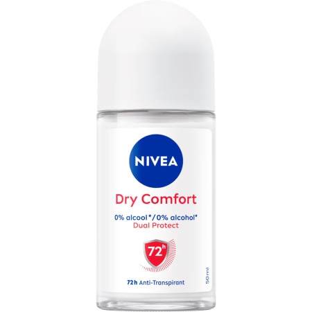 detail Nivea roll on 50ml dámský Dry Comfort AP Dual Protect