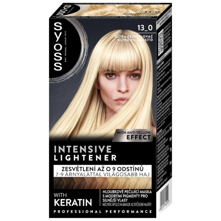 chi tiết Syoss Intensive Lightener barva na vlasy 13-0