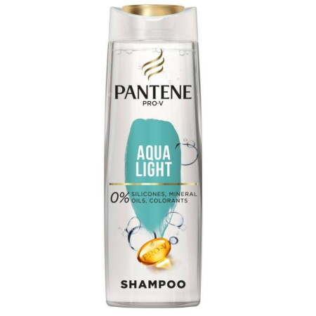 chi tiết Pantene šampon 400ml Aqualight