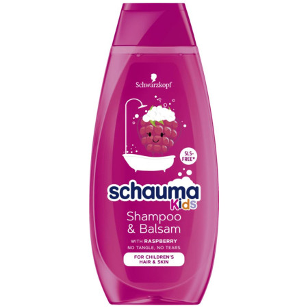detail Schauma 400ml CZ šampon a Balzám Kids Raspberry (5)