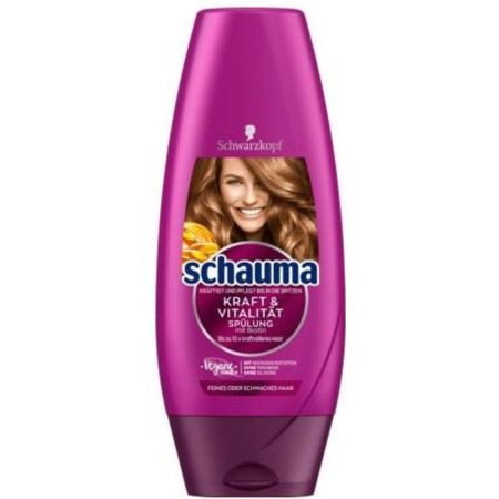 detail Schauma 250ml / 220 ml balzám Kraft a Vitatlitat Spulung
