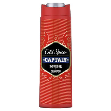 detail Old Spice sprchový gel & Šampon 400ml Captain (6)