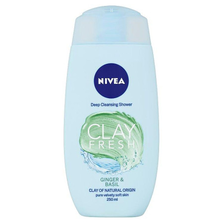 detail Nivea sprchový gel 250ml Clay Fresh - Ginger basil